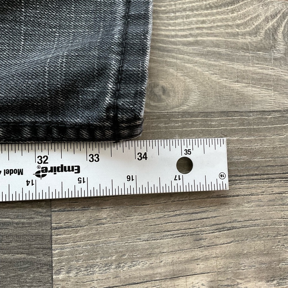 38x34 Akademiks Tailored Fit Jeans Men’s Washed Black Denim Embroidered Pockets - Picture 7 of 12
